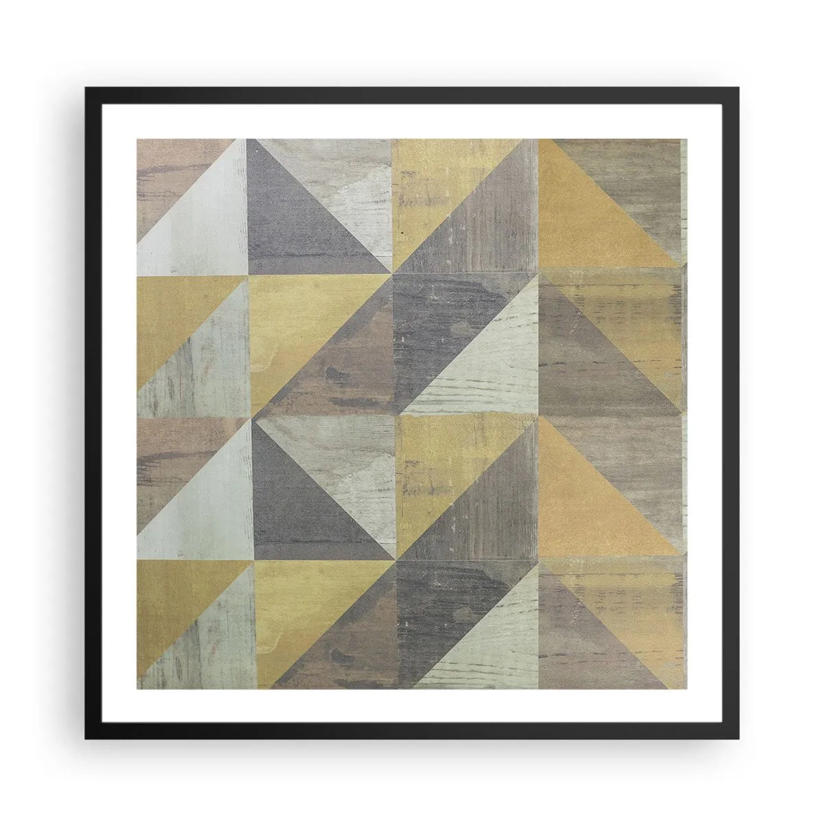 Plagát v čiernom ráme - V uhle trojuholníka - 60x60 cm