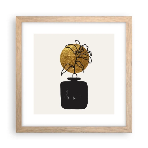 Plagát v ráme zo svetlého duba - Krása, ktorá má cenu zlata - 30x30 cm