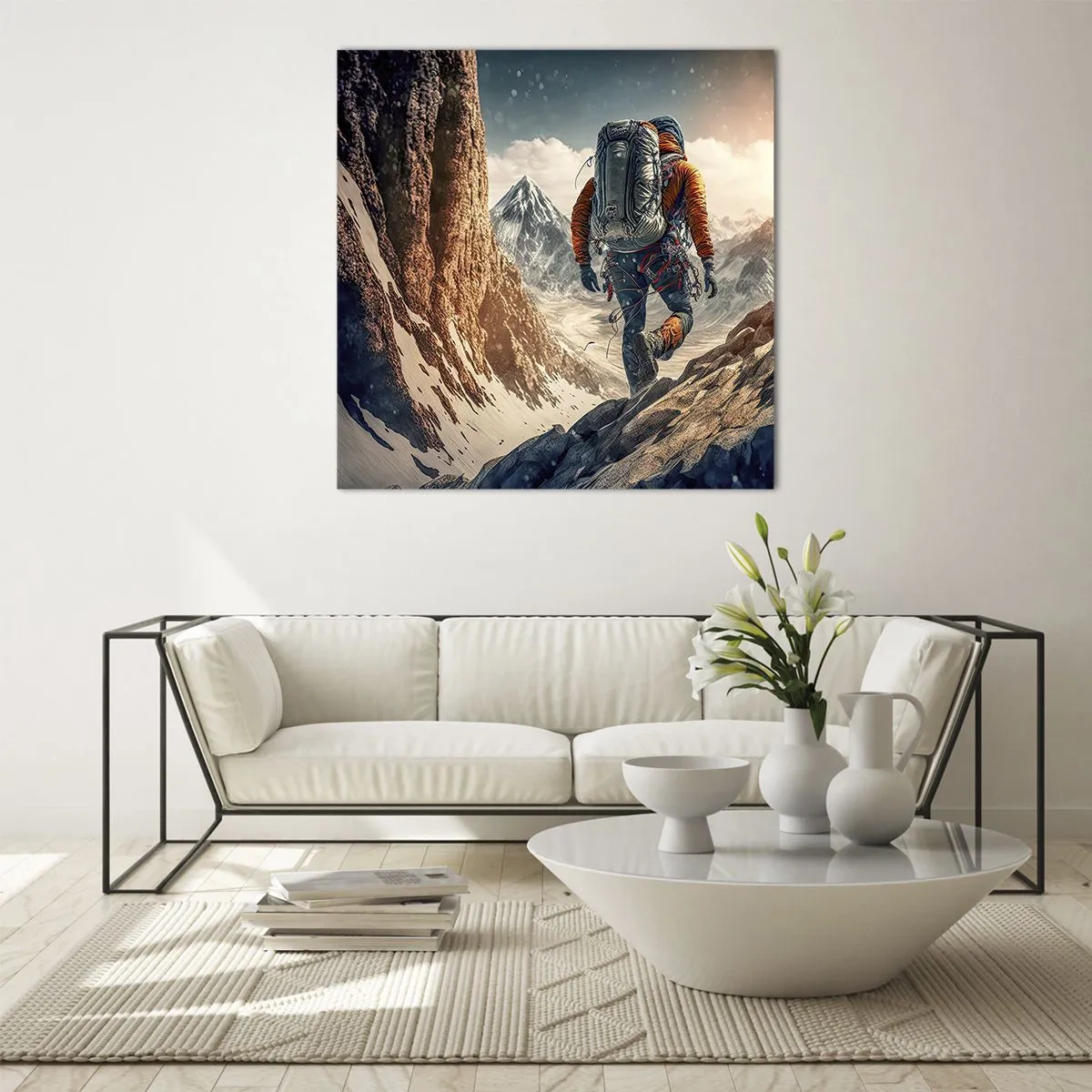 Obraz na skle - Osamelý bojovník - 60x60 cm