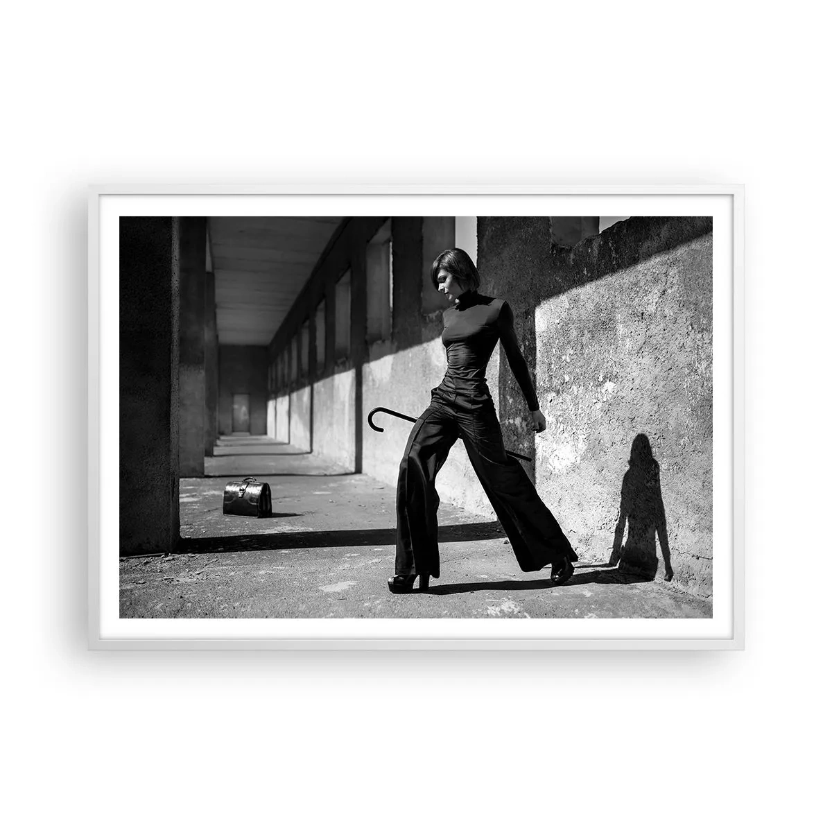 Plagát v bielom ráme - Mestská elegancia - 100x70 cm