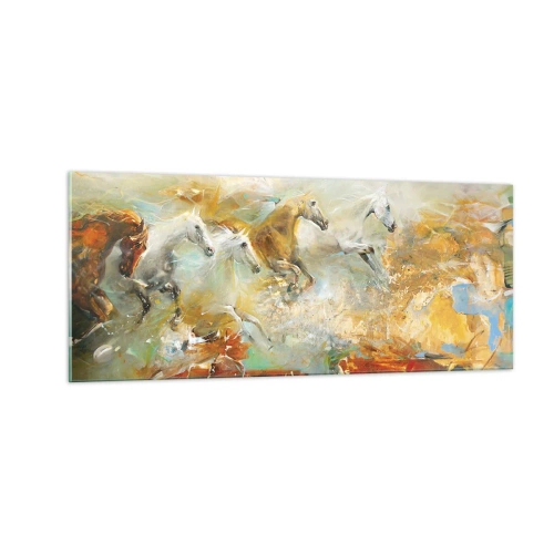 Obraz na skle - Cvála svetlom - 100x40 cm