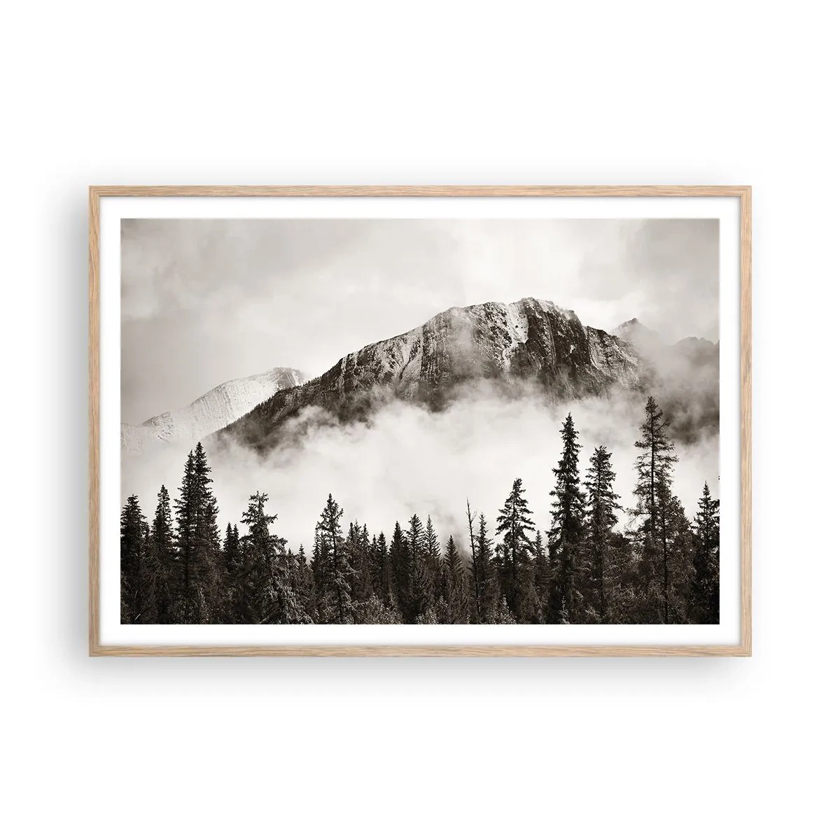 Plagát v ráme zo svetlého duba - Žulový panovník - 100x70 cm
