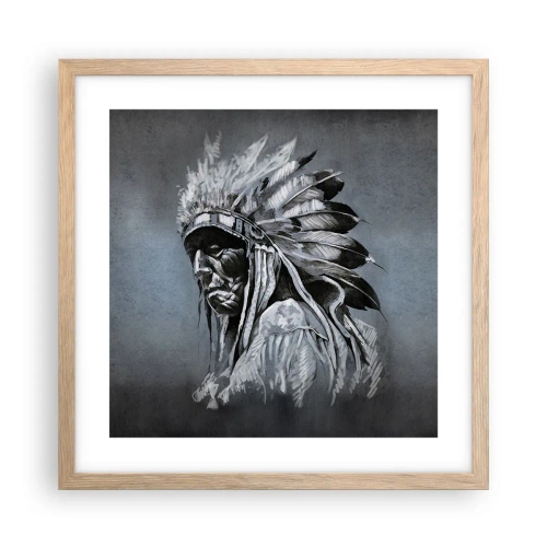 Plagát v ráme zo svetlého duba - Návrat k základom - 40x40 cm