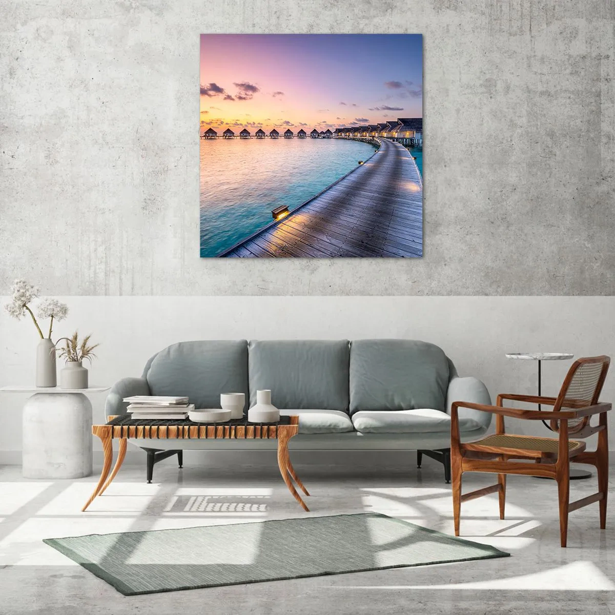 Obraz na skle - Prázdniny - návrat k prameňom - 50x50 cm