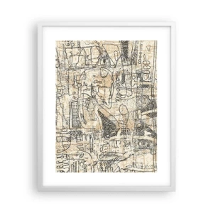 Plagát v bielom ráme - Čaká na rozlúštenie - 40x50 cm