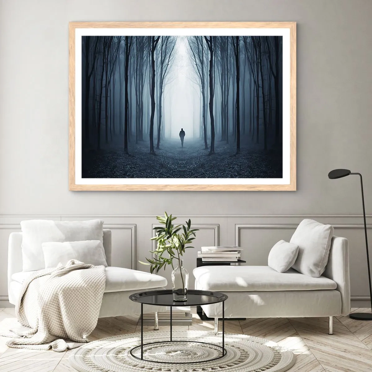 Plagát v ráme zo svetlého duba - A všetko jednoduché a jasné - 100x70 cm