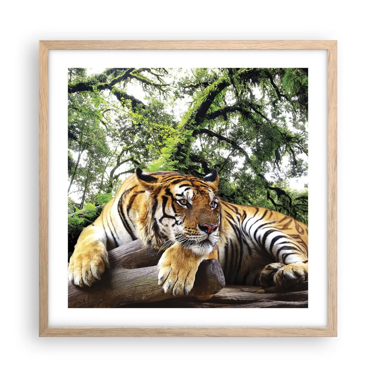 Plagát v ráme zo svetlého duba - S úctou - 50x50 cm