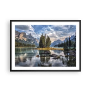 Plagát v čiernom ráme - Pri veľkej a čistej vode… - 70x50 cm