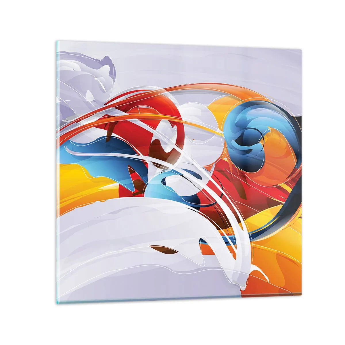 Obraz na skle - Tanec živlov - 40x40 cm