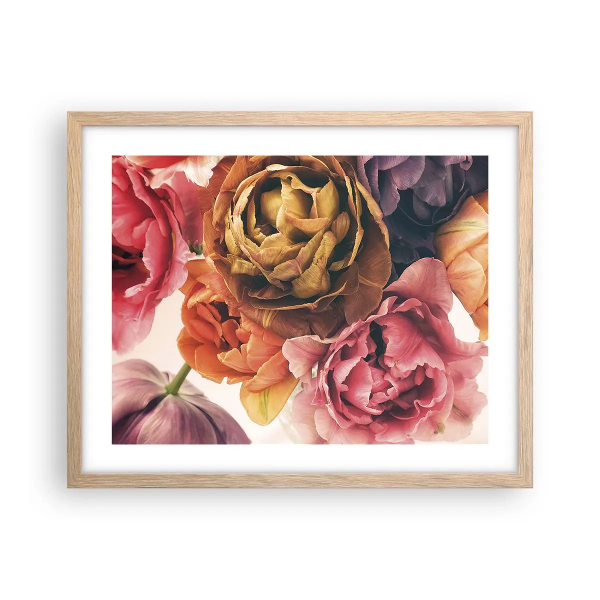 Plagát v ráme zo svetlého duba - Oslava života - 50x40 cm