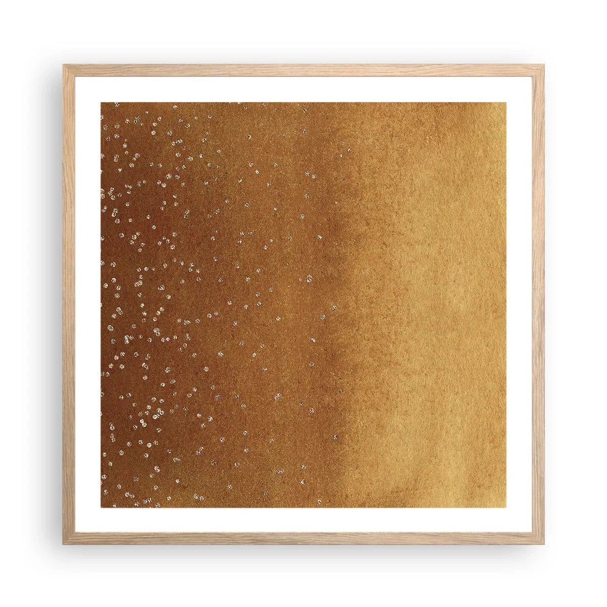 Plagát v ráme zo svetlého duba - Zrodenie svetla - 60x60 cm