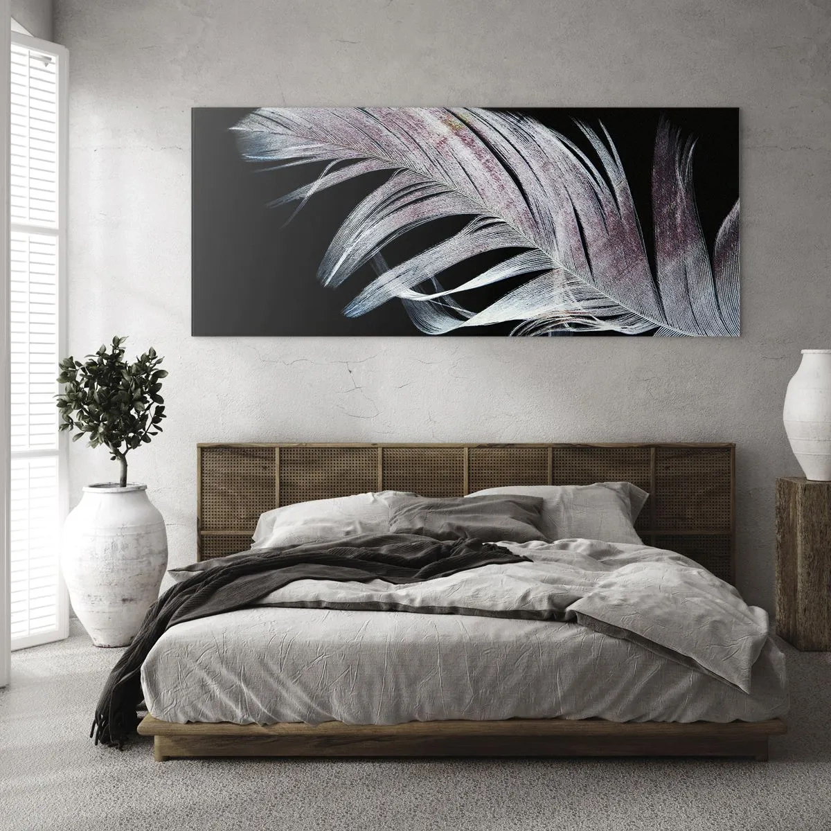 Obraz na skle - Premýšľajte o dotyku - 120x50 cm