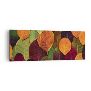 Obraz na plátne - Jesenná mozaika - 140x50 cm