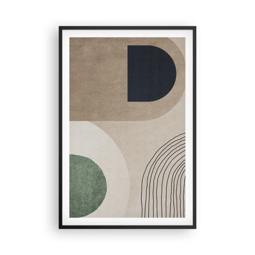 Plagát v čiernom ráme - Nežnosť oválu - 61x91 cm