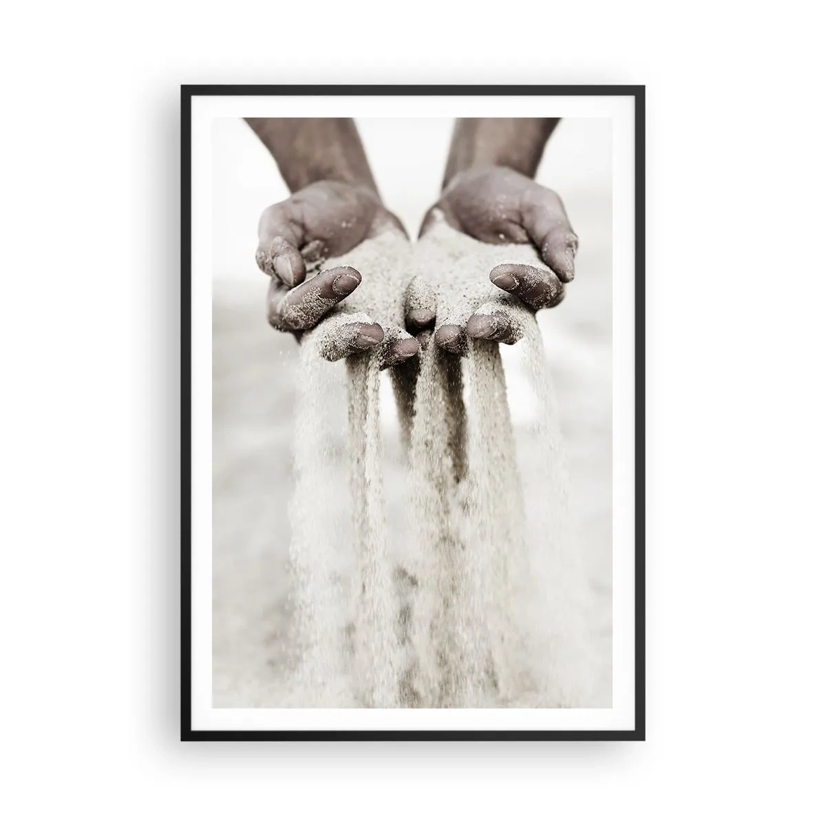 Plagát v čiernom ráme - Týmito rukami… - 70x100 cm