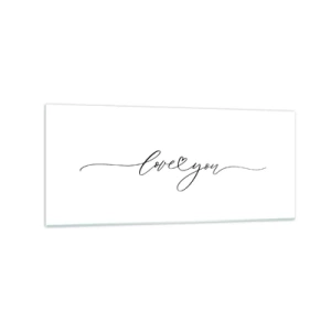 Obraz na skle - Čierne na bielom - 120x50 cm