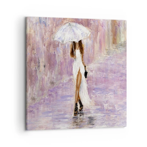 Obraz na plátne - V ľaliovom daždi - 50x50 cm