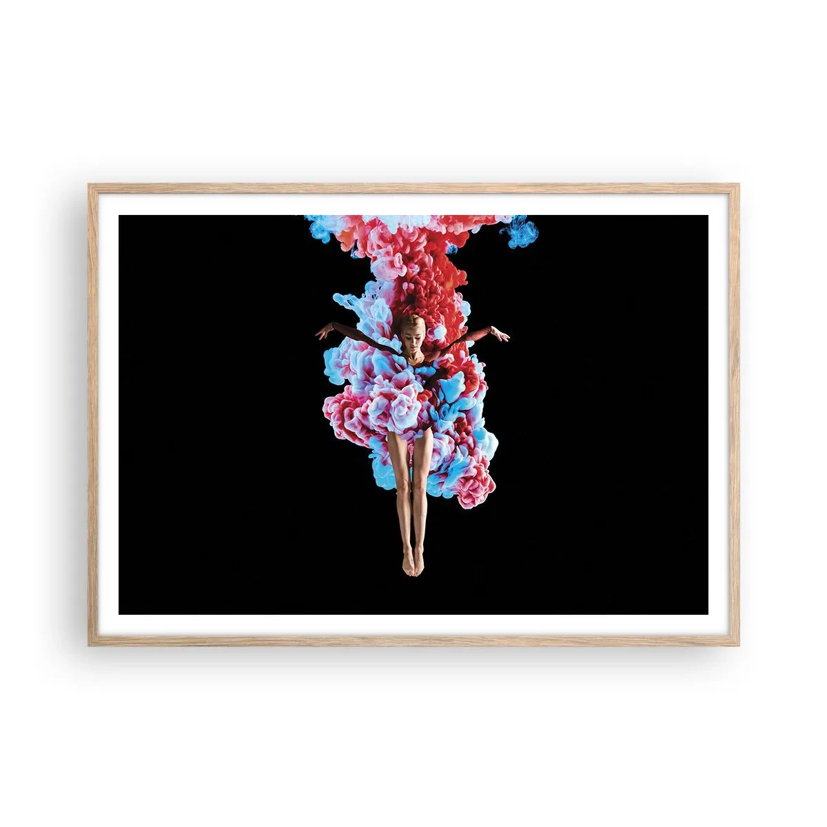 Plagát v ráme zo svetlého duba - V plnom kvete - 100x70 cm