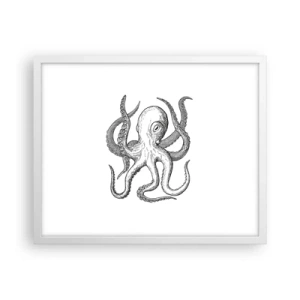 Plagát v bielom ráme - Tancujúca s vlnami - 50x40 cm