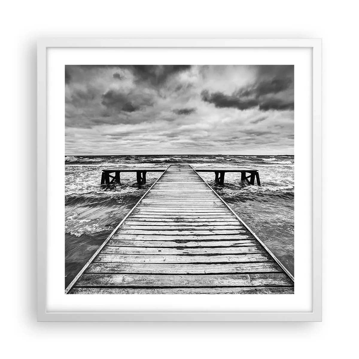 Plagát v bielom ráme - Čakám na vietor, čo rozfúka… - 50x50 cm