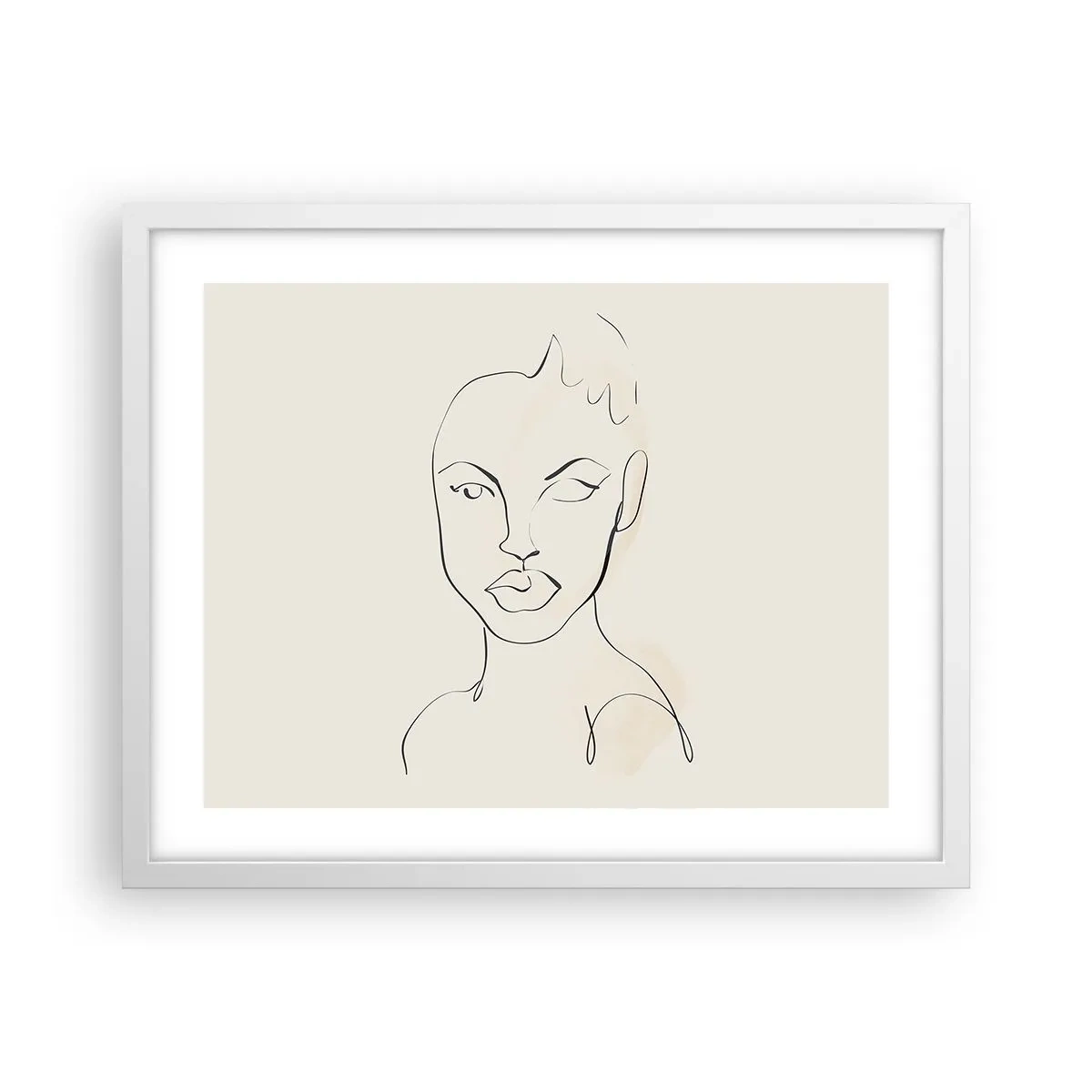 Plagát v bielom ráme - Obrys zmyselnosti - 50x40 cm