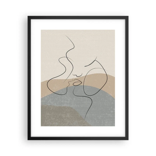 Plagát v čiernom ráme - Ako ťah štetcom - 40x50 cm