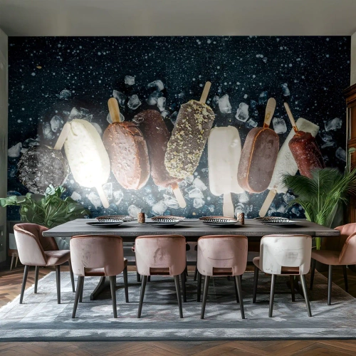 Samolepiaca Fototapeta Deluxe Sticker - Chuť horúceho leta - Zmrzlina, Gastronómia, Jedlo - 400x280 cm