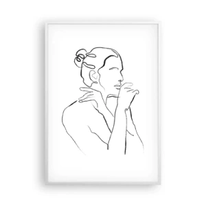 Plagát v bielom ráme - Akt: zmyselné tajomstvo - 70x100 cm