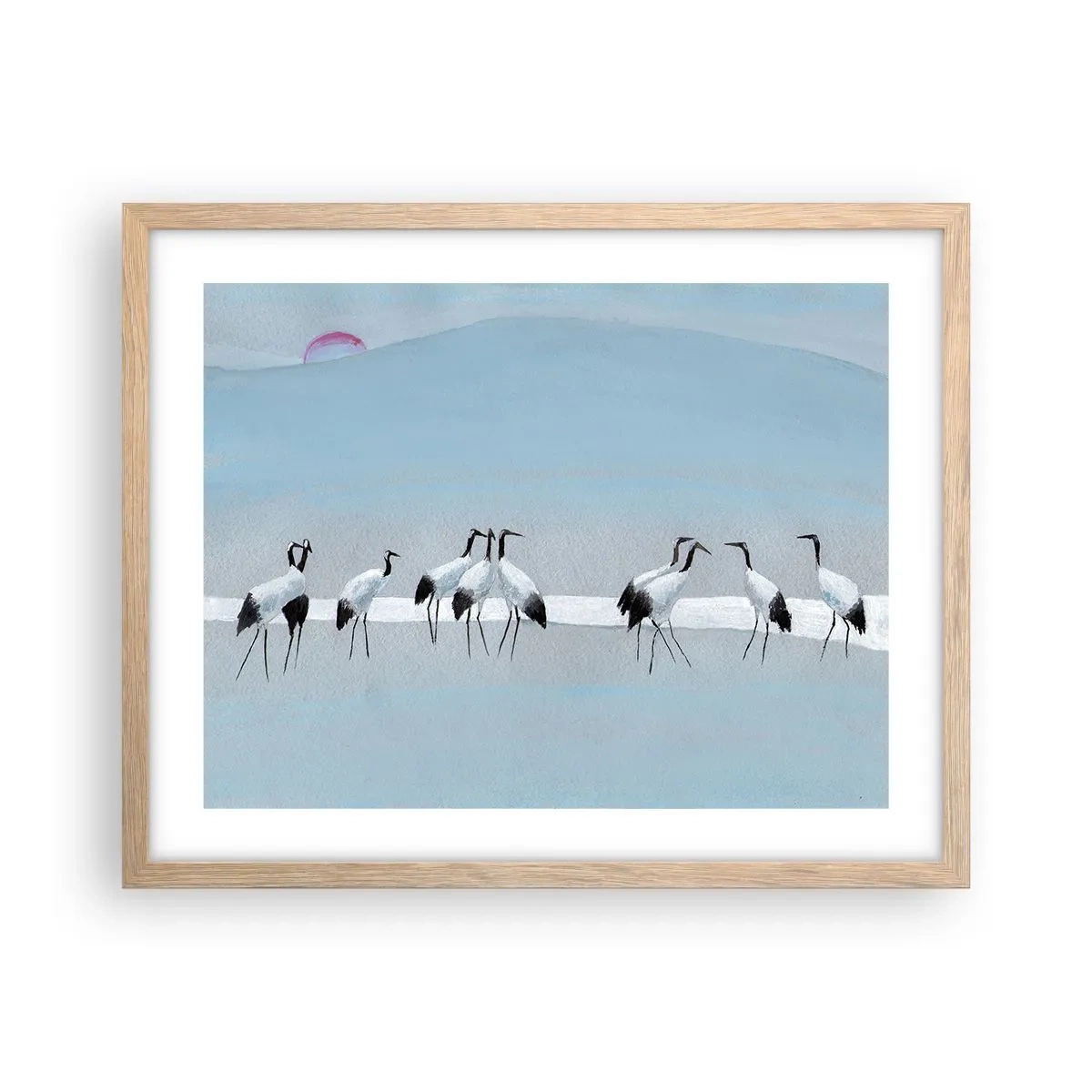 Plagát v ráme zo svetlého duba - Po horúcom dni - 50x40 cm