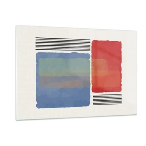 Obraz na skle - Duch a písmeno geometrie - 120x80 cm