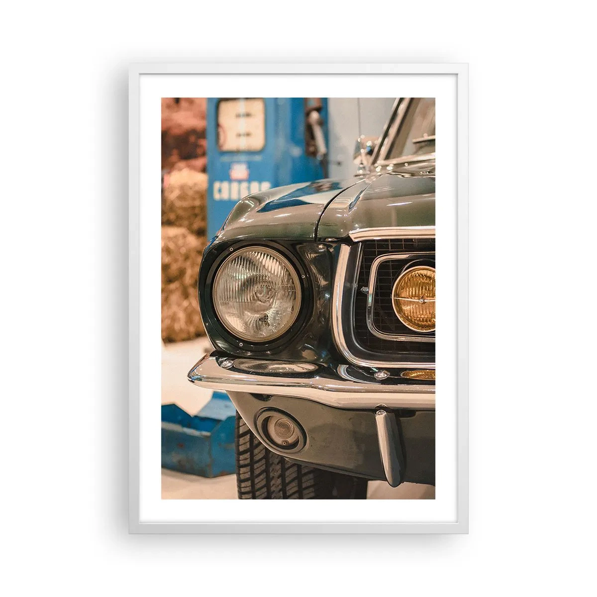 Plagát v bielom ráme - Stretnutie s legendou - 50x70 cm