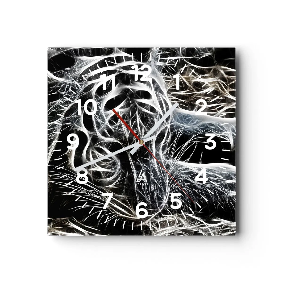 Nástenné hodiny - Štúdia mačacej ľahkosti - 30x30 cm