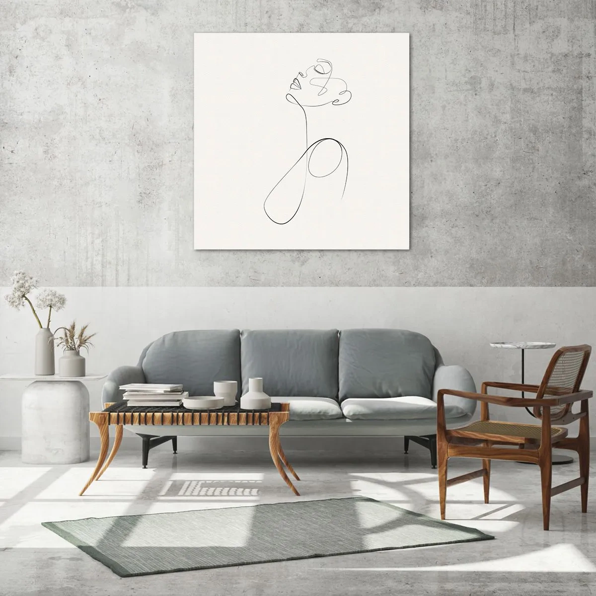 Obraz na skle - Zamotaná v snoch - 70x70 cm