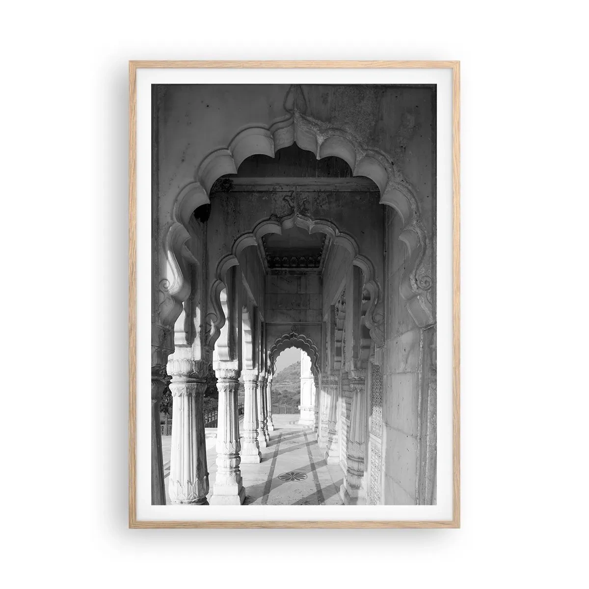 Plagát v ráme zo svetlého duba - Tu sa odohrávajú príbehy Východu - 70x100 cm