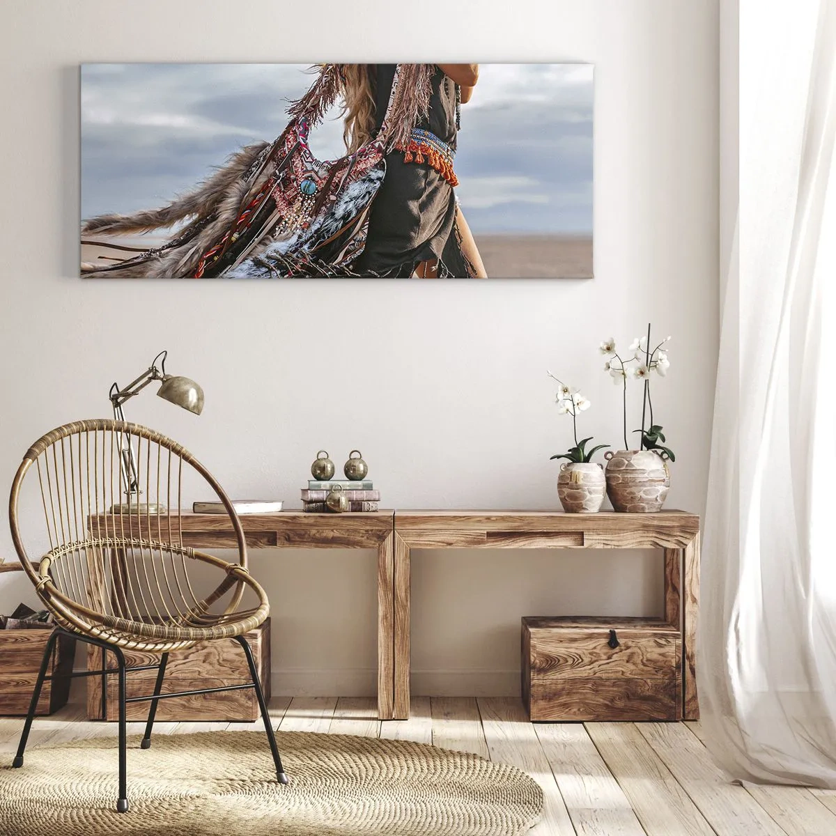 Obraz na plátne - Šamanovo dievča - 100x40 cm