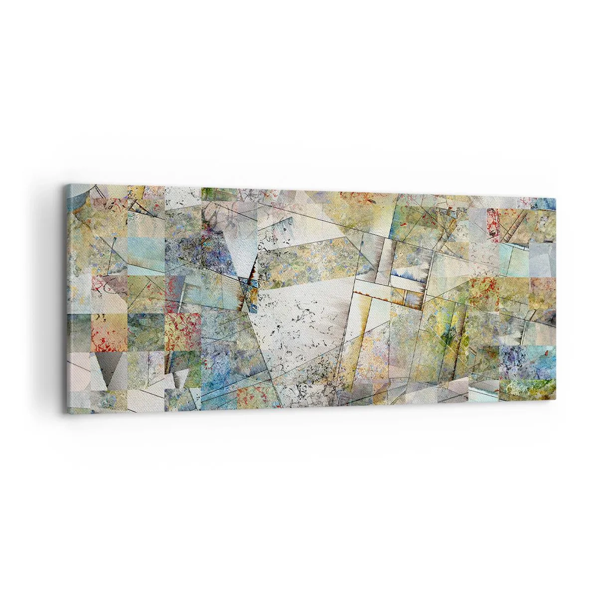 Obraz na plátne - Geometrické preskupenie - 100x40 cm