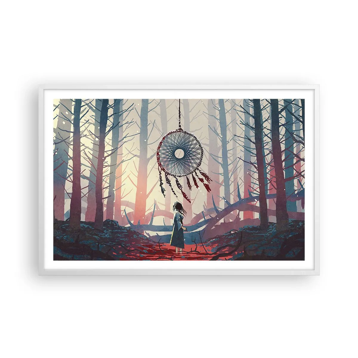 Plagát v bielom ráme - Tajný rituál šťastia - 91x61 cm