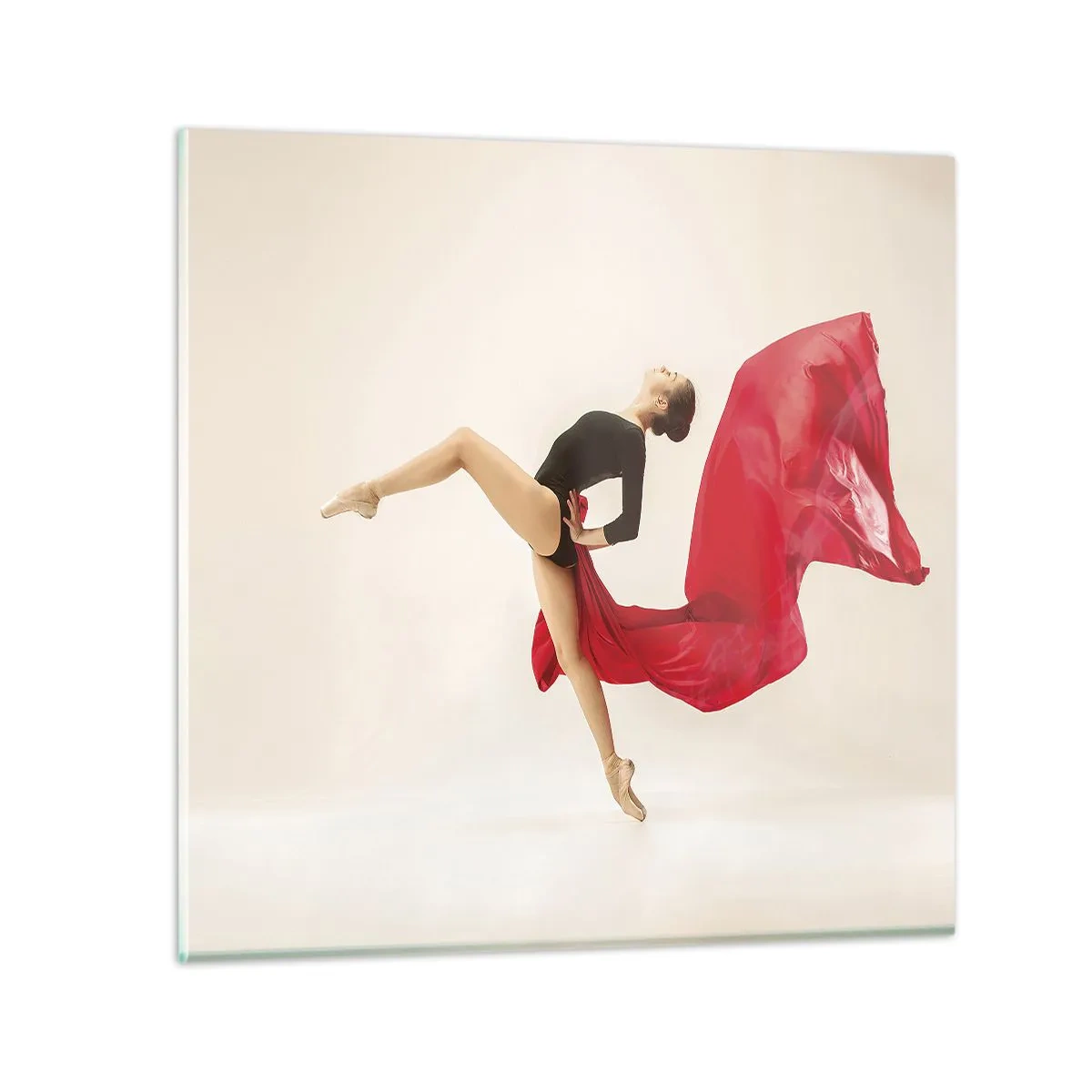 Obraz na skle - Červené a čierne - 60x60 cm