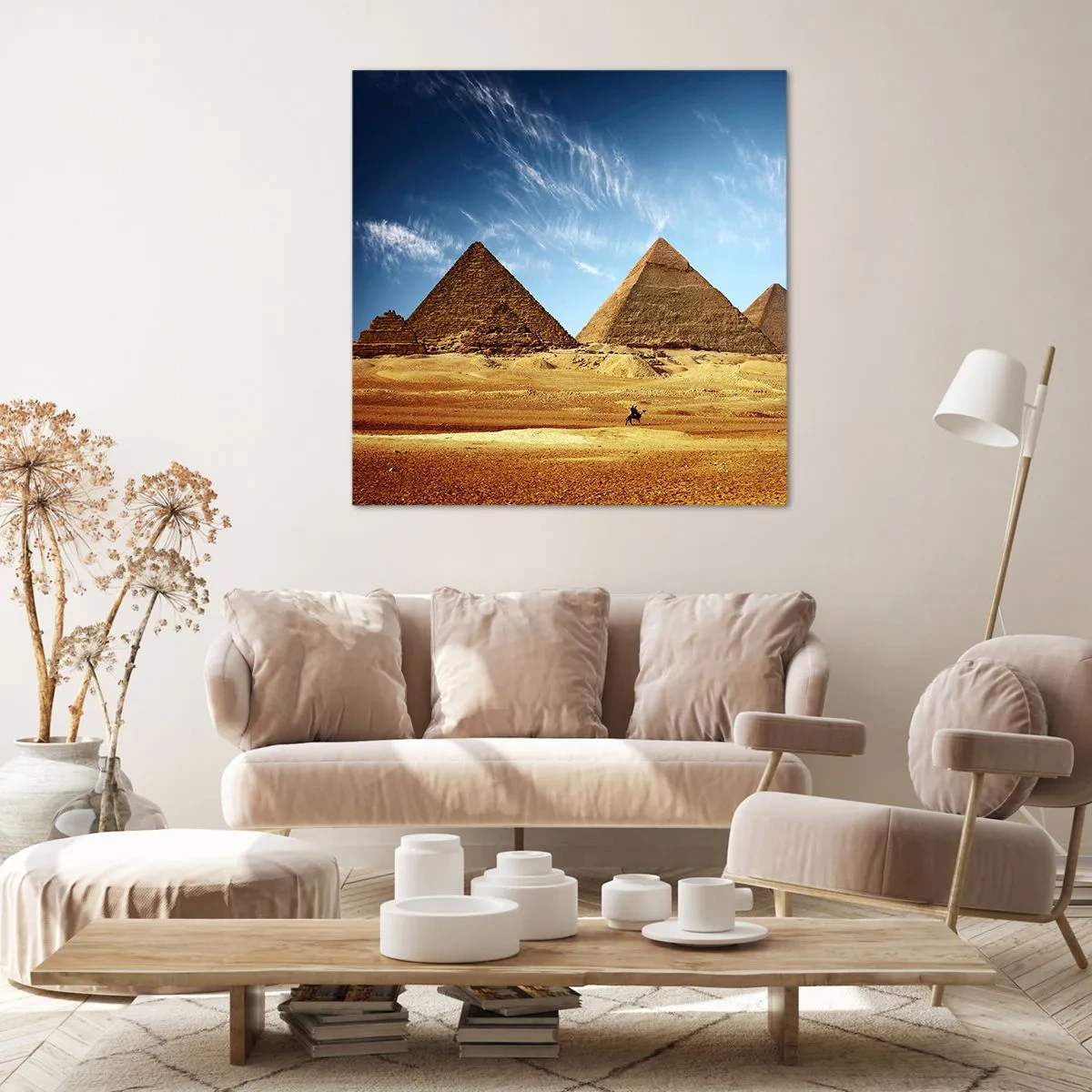 Obraz na plátne - 40 storočí sa na vás pozerá - 70x70 cm