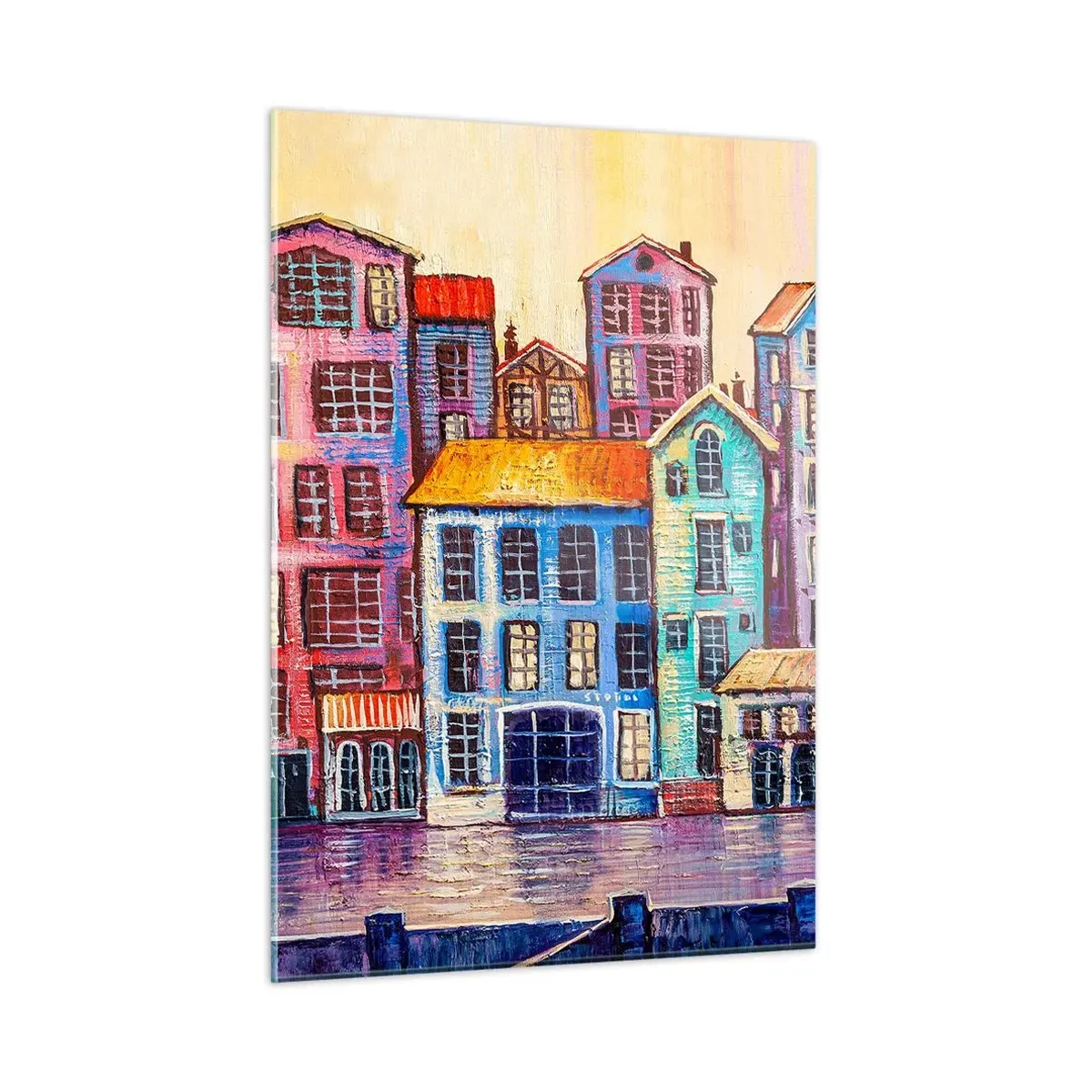 Obraz na skle - Mesto ako z rozprávky - 50x70 cm