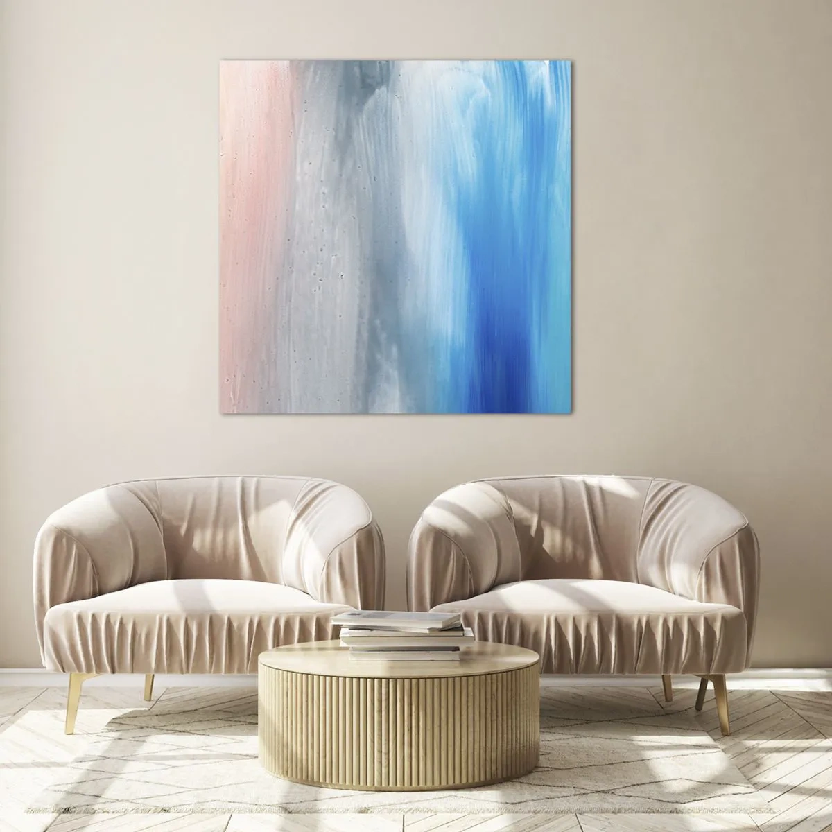 Obraz na skle - Živly: vzduch - 40x40 cm