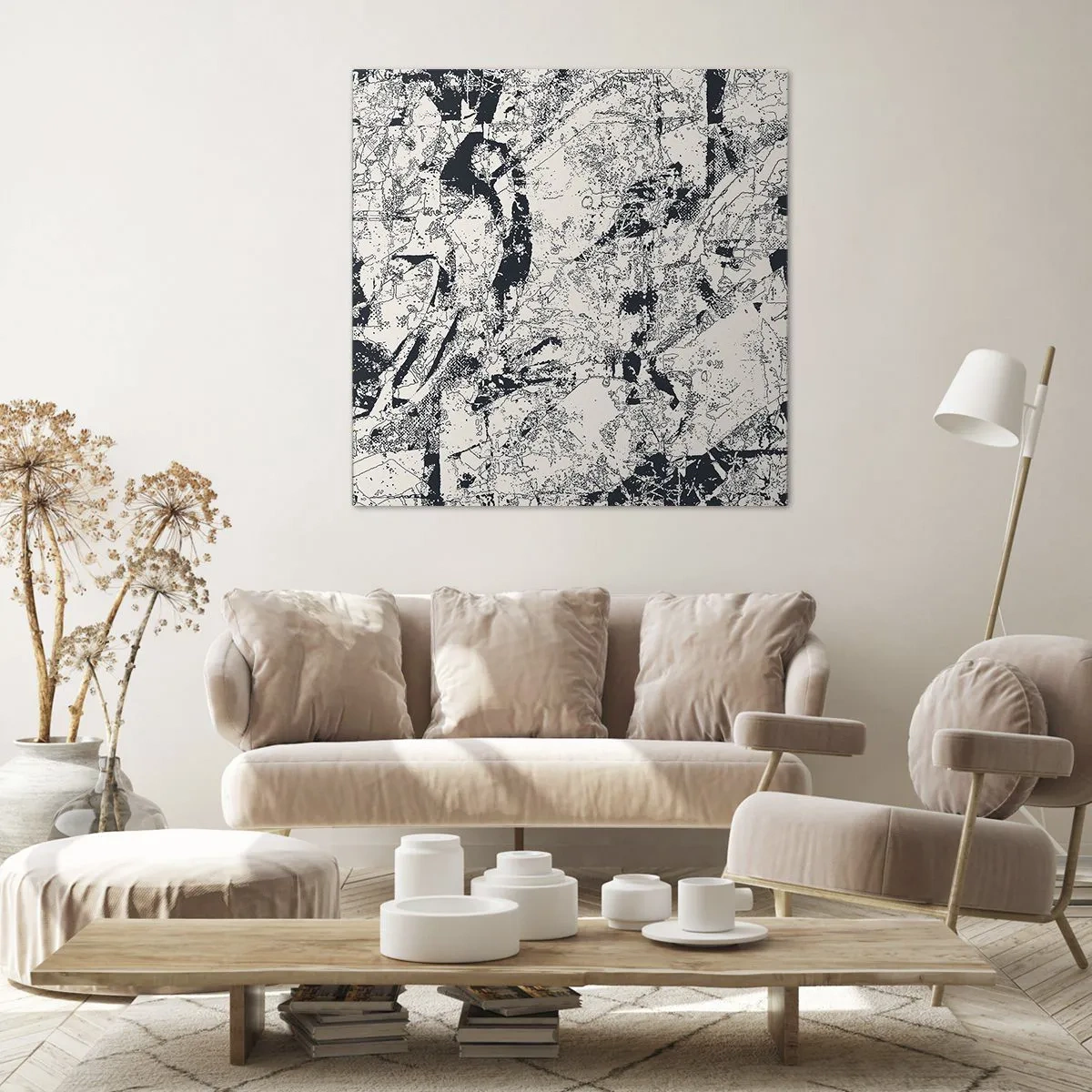 Obraz na plátne - Prelínanie protikladov - 40x40 cm