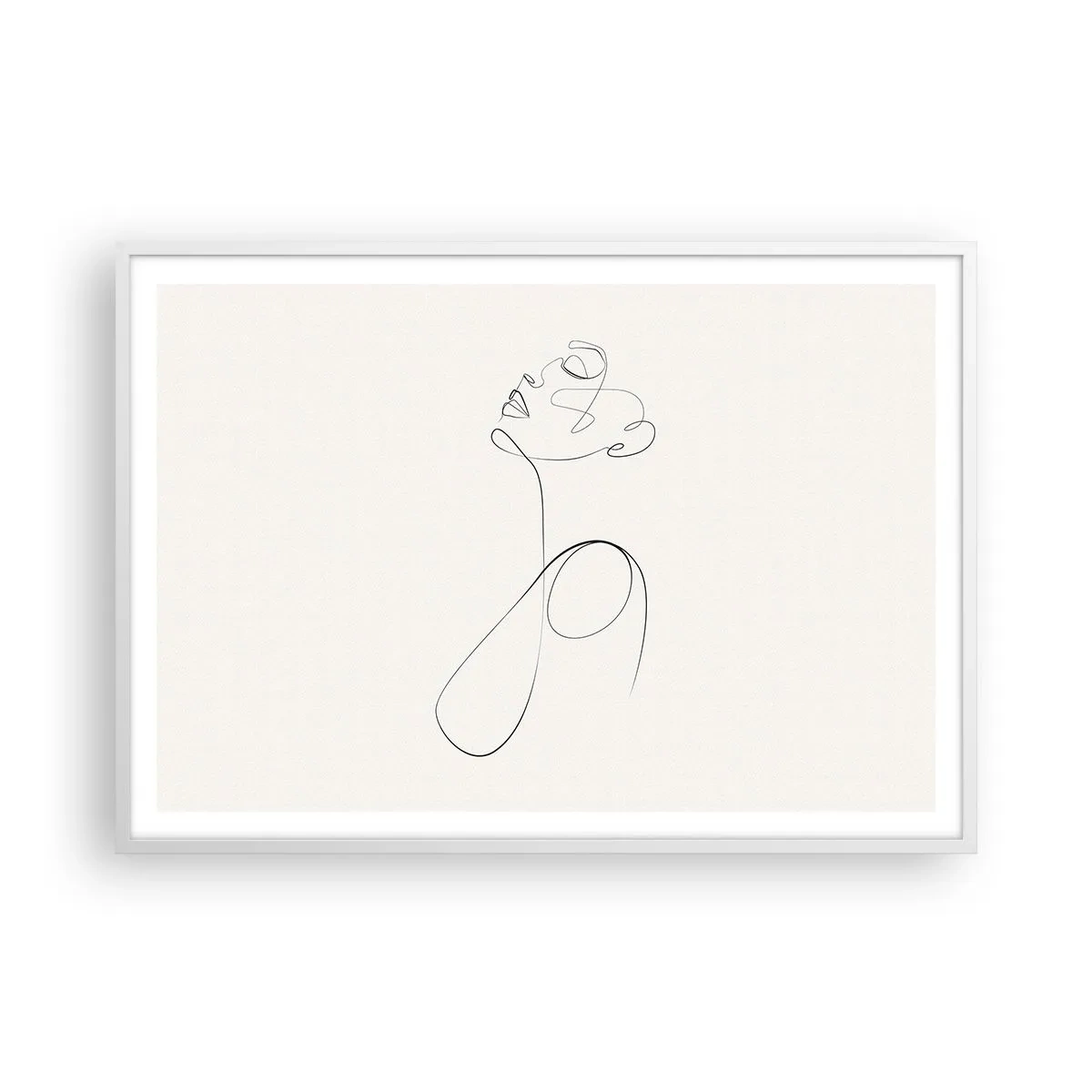 Plagát v bielom ráme - Zamotaná v snoch - 100x70 cm