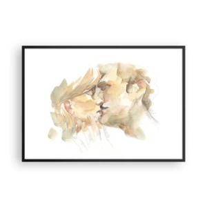 Plagát v čiernom ráme - Nájdená polovica? - 100x70 cm