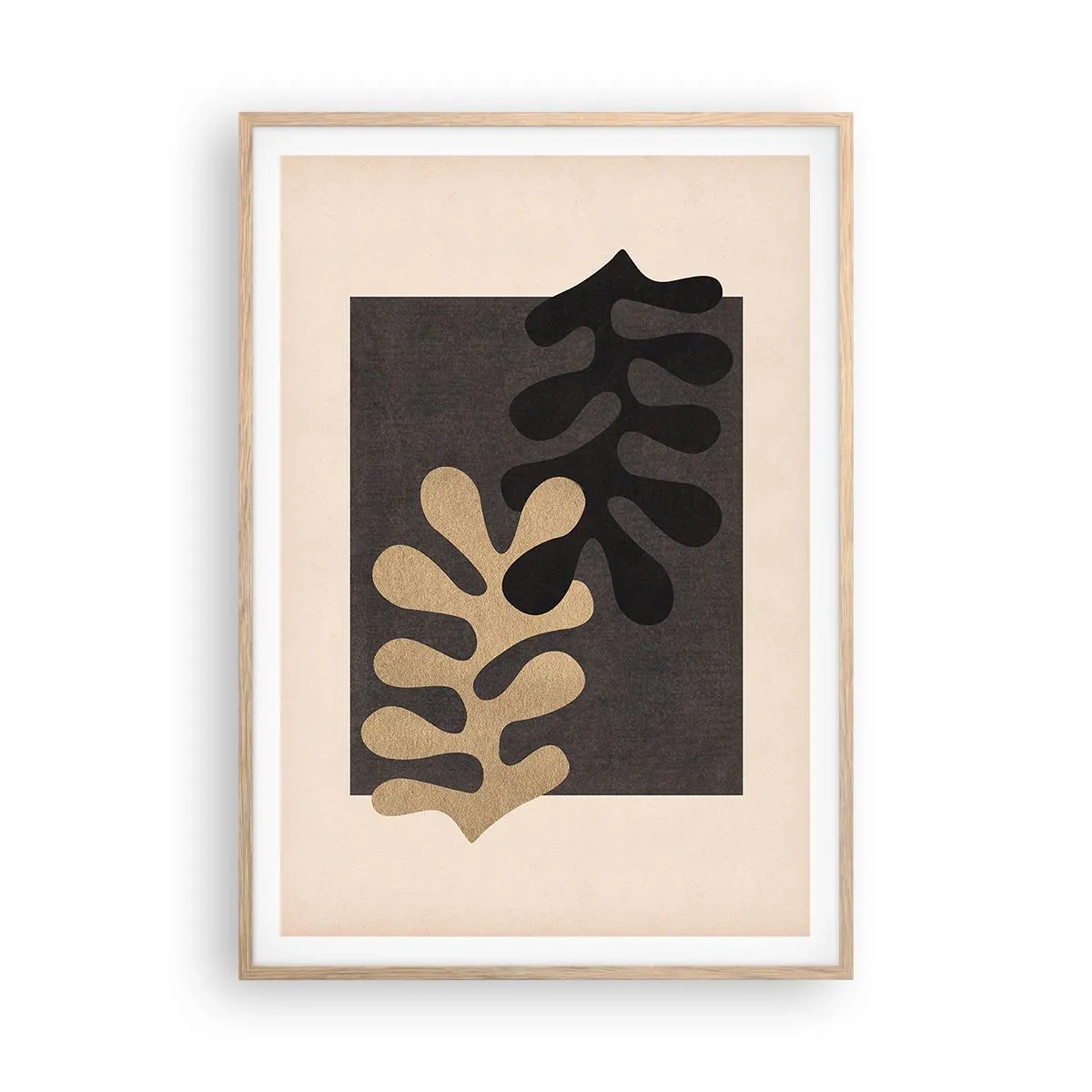 Plagát v ráme zo svetlého duba - Neprítomnosť a doplnenie - 70x100 cm