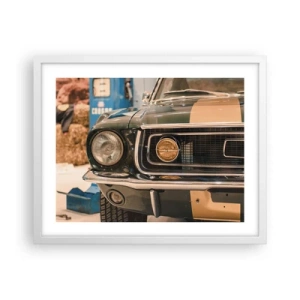 Plagát v bielom ráme - Stretnutie s legendou - 50x40 cm