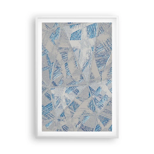 Plagát v bielom ráme - V šedo-modrom labyrinte - 61x91 cm