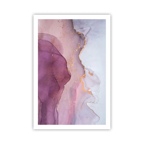 Plagát - Fialové a ľalové vlny - 61x91 cm
