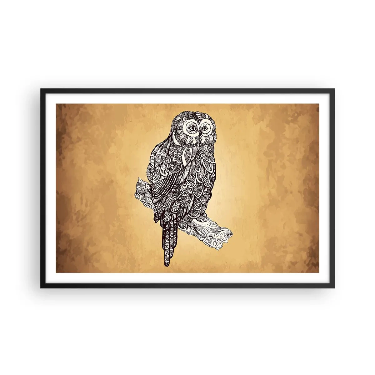 Plagát v čiernom ráme - Majstrovské ornamenty múdrosti - 91x61 cm