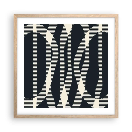 Plagát v ráme zo svetlého duba - Pokus o prelomenie temnoty - 50x50 cm